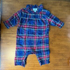 EUC Petite Plume Baby’s Madeline Flannel Pajama